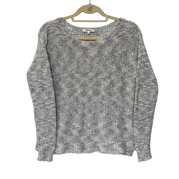 Madewell Sweaters - Madewell Womens Grey Marled Cotton Chunky Knit Sweater F6077 Size Small